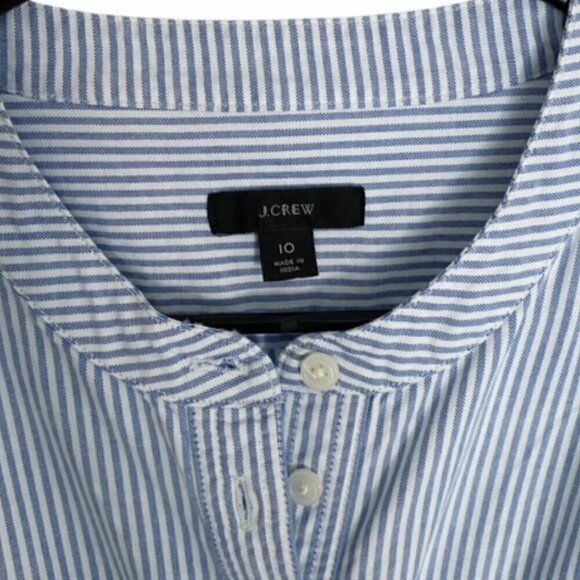 J. Crew Oxford Cotton A Line Shirtdress 10 - Picture 2 of 5